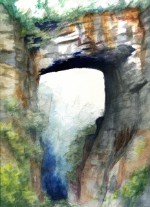 natural bridge painting