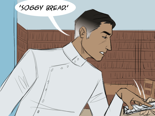 Spoiler Lever patrons cot part 1 of 3 of a spoilery flashback scene comic! I present this panel to you without context.